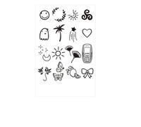 ARYU 4 Doigts Jus D’Herbes Tatouage Autocollants Tatouage Simulation Non RéFléChissant