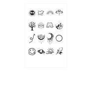 ARYU 4 Doigts Jus D’Herbes Tatouage Autocollants Tatouage Simulation Non RéFléChissant