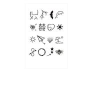 ARYU 4 Doigts Jus D’Herbes Tatouage Autocollants Tatouage Simulation Non RéFléChissant