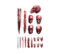 ARYU 4 Stickers De Tatouage Temporaires RepréSentant Des Cicatrices, Sutures Et Fausses Plaies Pour Un Maquillage De Visage D’Halloween RéAliste