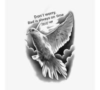 ARYU 5pcs White Dove Herbal Tatouage Autocollants Nouveau ImperméAble Non-RéFléChissant CréNeau RéTro Bras Et Mollet Longue DuréE Pour Hommes Cool 11x18cm