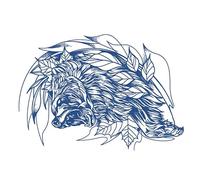 ARYU Autocollant De Tatouage Ours à Base De Plantes, 5 PièCes, Bras Masculin, Grande Image Plante, Poitrine Semi-Permanente, Ne Peut Pas êTre Lavé, 12 × 19cm