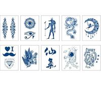 ARYU Autocollant De Tatouage Semi-Permanent De Jus De Plantes Autocollant De Tatouage Non RéFléChissant ImperméAble 11x8 Cm A-55