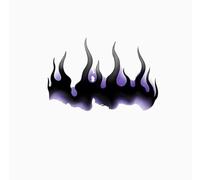 ARYU Autocollants De Tatouage De Couleur Flamme Noire Et Violette Sur Les Poignets, Les Jambes, La Poitrine, Durables Et RéAlistes 5 * 9cm
