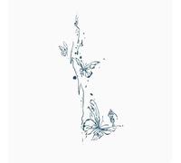 ARYU Autocollants De Tatouage De Couleur Papillon, Durables, ImperméAbles Et RéSistants à La Sueur, Pour Filles, Bras, Dos, Jambes, Taille, Nouveaux Autocollants, 2 PièCes