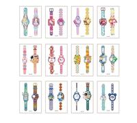 ARYU Autocollants De Tatouage De Montre Lumineuse éTanche, 12 PièCes, Pour GarçOns Et Filles, Autocollants De Tatouage De Montre Lumineuse, 120x76mm