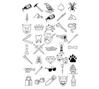 ARYU Herbal Petit ModèLe Tatouage Patch ImperméAble Ne Peut Pas êTre Lavé Ne Peut Pas êTre Frotté Femme Chaud Fille Sexy Simulation Tatouage