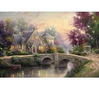 ARYU Streamside Villa Puzzle en bois de 1000 pièces pour adultes à partir de 14 ans, 1 lot, 1 puzzle, 75 x 50 cm, unisexe, jeu éducatif, cadeau de Noël ou d'anniversaire