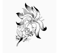 ARYU Tatouage De Renard DéMon à Neuf Queues, Autocollants De Tatouage à Base De Plantes Anti-Frottements Et ImperméAbles, Autocollants De Bras De Fleur Semi-Permanent 18 × 15cm
