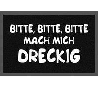 Arz,aus Polypropylen und Rutschfester Gummi-Unter - Bitte Fußmatte Mach Mich Dreckig SCHW [Import]
