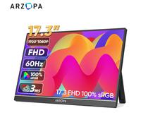 ARZOPA 17.3 FHD moniteur Portable 1080P affichage externe écran IPS avec Port mini-HDMI USB C pour ordinateur Portable Mac PC Xbox PS Switch 17.3 A1M 1080P