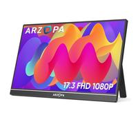 ARZOPA Grand Moniteur Portable 17,3 Pouces, 1920 × 1080 FHD HDR IPS avec Béquille pour Ordinateur Portable, Deuxième Écran Externe HDMI USB C pour PC/Mac/PS3/4/5/Xbox (A1M)