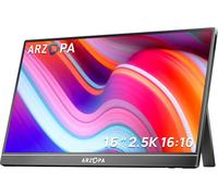 ARZOPA Moniteur Portable 2,5K 16 Pouces 2560 x 1600 HDR 10 Bits QHD Interface-C HDMI pour Laptop,16:10 IPS Eye Care Deuxième écran Externe pour Mac PC PS4/5 Xbox Switch (Z1RC)