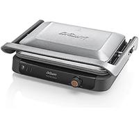 arzum AR2001 Machine à croque-monsieur voyant lumineux, fonction grill, revêtement anti-adhésif argent