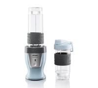 Arzum Personal Blender Smoothie Maker 500W, bouteilles de 570ml & 400ml sans BPA, lames en acier inoxydable, anneau en silicone antidérapant, commande à un bouton, bleu