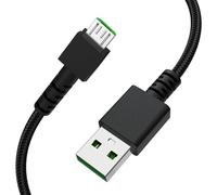 Arzweyk Câble de charge micro USB pour souris compatible avec Razer Naga Pro 20000 DPI, Viper Ultimate, DeathAdder V2 Pro, Basilisk Ultimate Mouse Cordon de chargeur USB 1,8 m