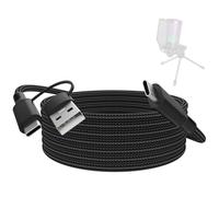 Arzweyk Câble de microphone USB A/C vers USB de type C compatible avec Fifine AmpliGame A6V, A6T, AM8, K688, A8, HyperX SoloCast, SoloCast 2, QuadCast 2/S/2 S, Logitech G Yeti GX, TONOR TC30 Mic (2 m)