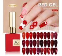 AS 15ml Gel vernis à ongles pas défini nouvel an Semi Permanent hybride noir rouge couleur Gel vernis Valentine Nail Art éaminces vernis RXH 9