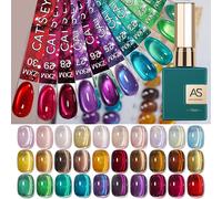 AS 30 Color Star River Cat Eye Gel Nails Polish 1pcs 15ml Magnetic Gel Glass Beads Semi Permanent Soak Off UV Nail Varnish Gel ZXM12