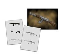 AS-335 AK47 Pochoir d'aérographe Taille S