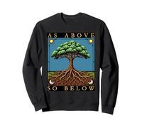 As Above So Below T-Shirt Gothique Style Tarot Arbre de Vie Sweatshirt