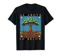 As Above So Below T-Shirt Gothique Style Tarot Arbre de Vie T-Shirt
