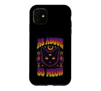 As Above So Meow Chat Noir Troisième Œil Occulte Coque pour iPhone 11
