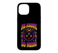 As Above So Meow Chat Noir Troisième Œil Occulte Coque pour iPhone 15