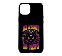 As Above So Meow Chat Noir Troisième Œil Occulte Coque pour iPhone 15 Plus