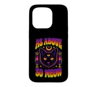 As Above So Meow Chat Noir Troisième Œil Occulte Coque pour iPhone 15 Pro