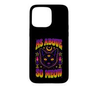 As Above So Meow Chat Noir Troisième Œil Occulte Coque pour iPhone 15 Pro Max