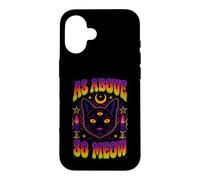 As Above So Meow Chat Noir Troisième Œil Occulte Coque pour iPhone 16