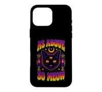 As Above So Meow Chat Noir Troisième Œil Occulte Coque pour iPhone 16 Pro Max