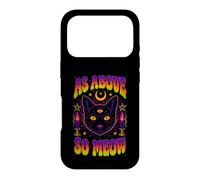 As Above So Meow Chat Noir Troisième Œil Occulte Coque pour iPhone 17 Pro