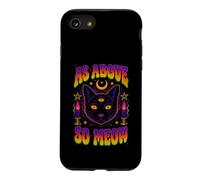 As Above So Meow Chat Noir Troisième Œil Occulte Coque pour iPhone SE (2020) / 7/8