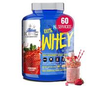 AS American Suplement | Proteine Whey Blueking | Proteines Musculation | Whey Protein | Augmente la Masse Musculaire et la Force | 1,8 kg | Évite le catabolisme | Contient de la Créatine | Fraise