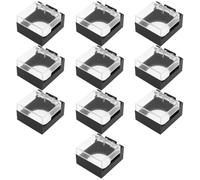 AS Axis Spindleon Lot de 10 Capot à Bascule Compatible avec Arrêt d'Urgence 16 mm 24x22x15 mm Garde de Montage sur Panneau Transparent Trou 16 mm pour Boutons Start Stop