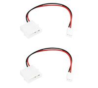 AS Axis Spindleon Lot de 2 câbles adaptateurs Molex 4 broches mâle vers 3 broches femelle pour ventilateur PC et hub de ventilateur