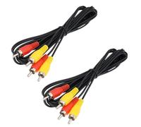 AS Axis Spindleon Lot de 2 Câbles AV RCA Composite 1,8 m 6 ft Compatible avec Nintendo Entertainment System nes Console