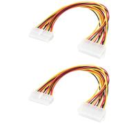 AS Axis Spindleon Lot de 2 Rallonge ATX 20 Pin Alimentation Mâle à Femelle 30 cm Câble Compatible avec atx 20 Broches Carte Mère et Bloc d’Alimentation
