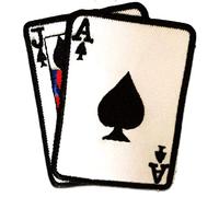 as cartes Poker - Ecusson thermocollant patches appliques, Taille: 7,5 x 8,5 cm