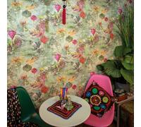 A.S. Création papier peint intissé Asian Fusion 10,05 m x 0,53 m vert jaune rouge 374661 37466-1