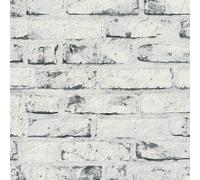 Papier Peint Pierre Blanc ? Aspect Gris 3D Chambre à Coucher 10,05 M X 0,53