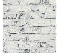 Papier Peint Pierre Blanc ? Aspect Gris 3D Chambre à Coucher 10,05 M X 0,53