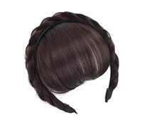 As De Poisson À L'aspect Naturel Braid Air Frange Des Perruques Bandeau À Cheveux En Fibre Synthétique Respirante Pour Femmes Coiffure Rapide Air Bangs De Franges Bande