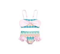 (As Described,100cm)Two Piece Girl Swimsuit Bikini for Water Parks Bathing Water Activities 90cm