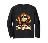 As Far As I Know I'm Delightful Animal Monkey Humour Saying Manche Longue