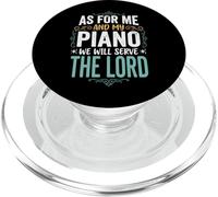 As for Me and My Piano We Will Serve The Lord PopSockets PopGrip pour MagSafe