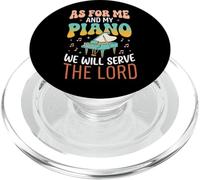As for Me and My Piano We Will Serve The Lord PopSockets PopGrip pour MagSafe