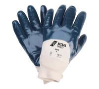 AS Gant en nitrile bleu, bordure, partiellement enduit, taille 8 Quantité:12